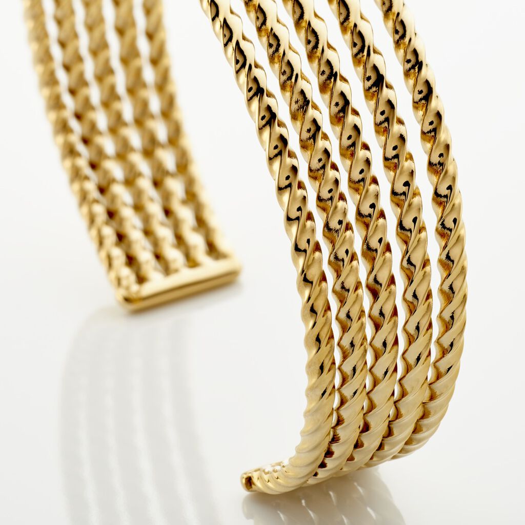 Bracelet Jonc Acier Dore Anthonyn - Bracelets joncs Femme | Histoire d’Or