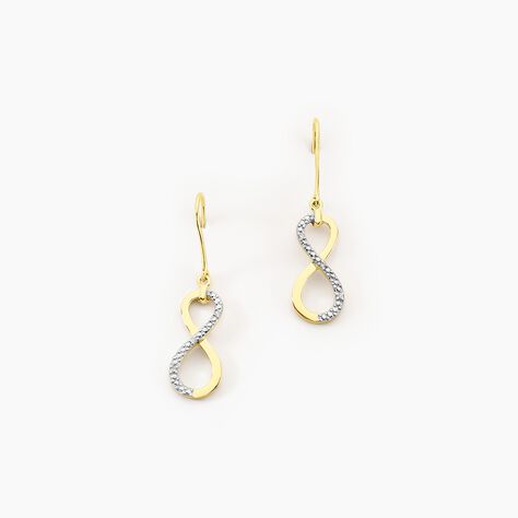 Boucles D'oreilles Pendantes Infino Or Jaune Diamant - Boucles d'oreilles pendantes Femme | Histoire d’Or