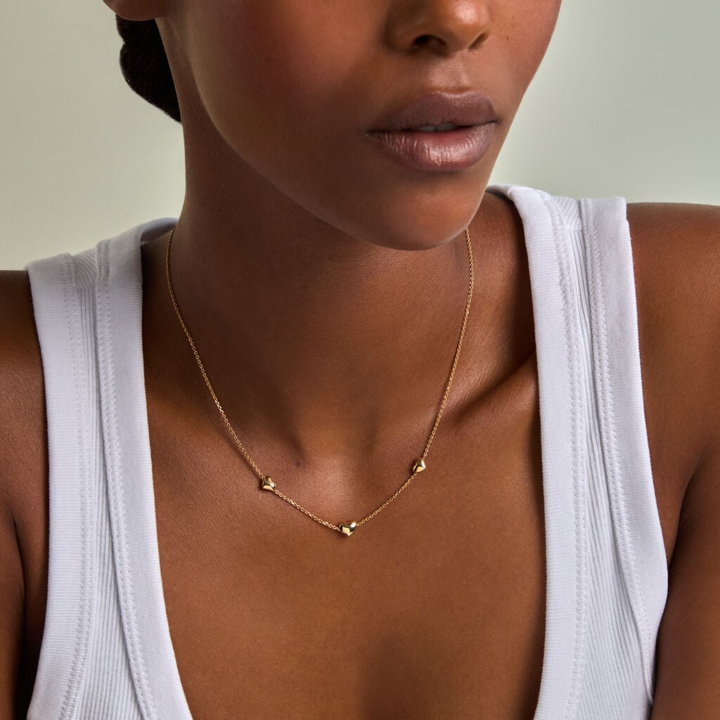 Collier Phebee Argent Dor&eacute; A L'Or 750/1000 - F&ecirc;te des m&egrave;res Femme | Histoire d&rsquo;Or