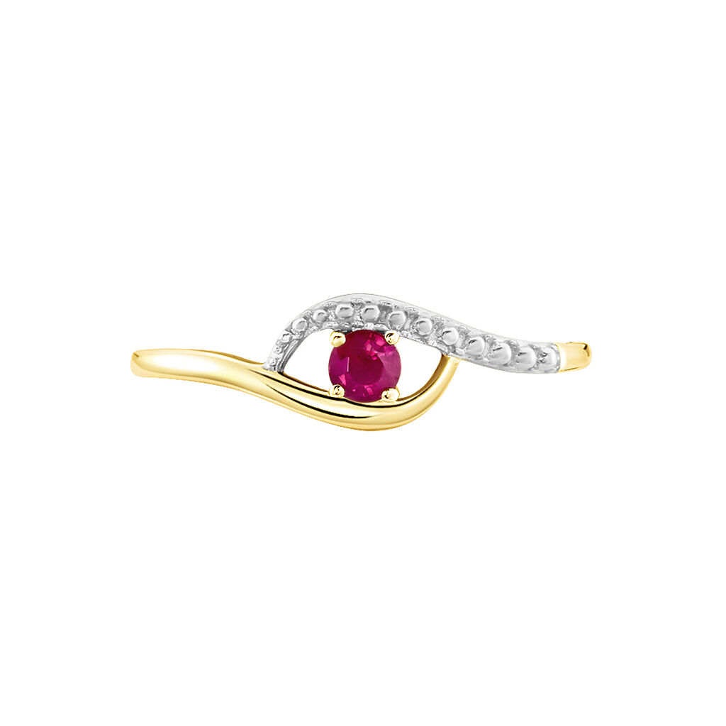 Bague Or Jaune Karmele Rubis - Bagues solitaires Femme | Histoire d’Or