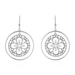 Boucles D'oreilles Puces Claudio Or Blanc - Boucles d'oreilles pendantes Femme | Histoire d&rsquo;Or