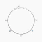 Cha&icirc;ne De Cheville Heidi Argent Blanc Oxyde De Zirconium - Cha&icirc;nes de cheville Femme | Histoire d&rsquo;Or