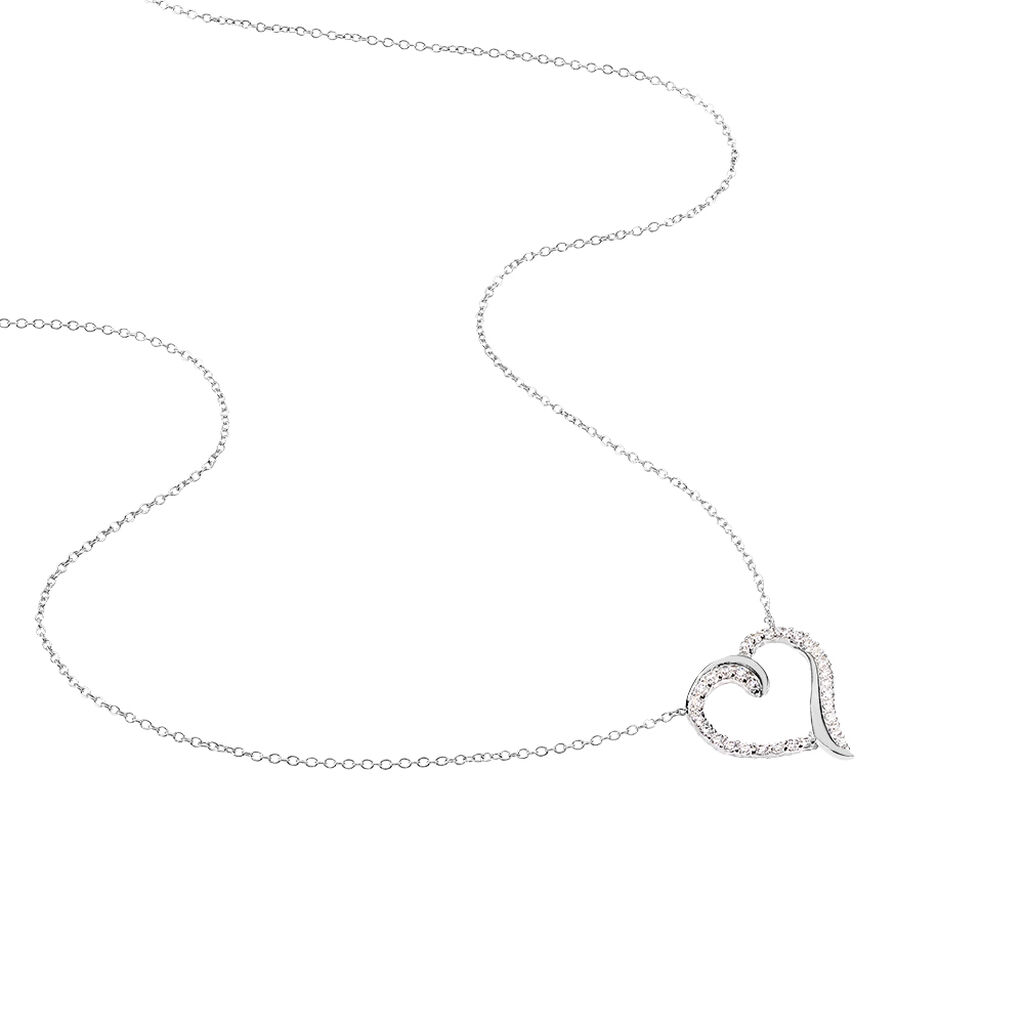 Collier Miliza Argent Blanc Oxyde De Zirconium - Colliers fantaisie Femme | Histoire d&rsquo;Or