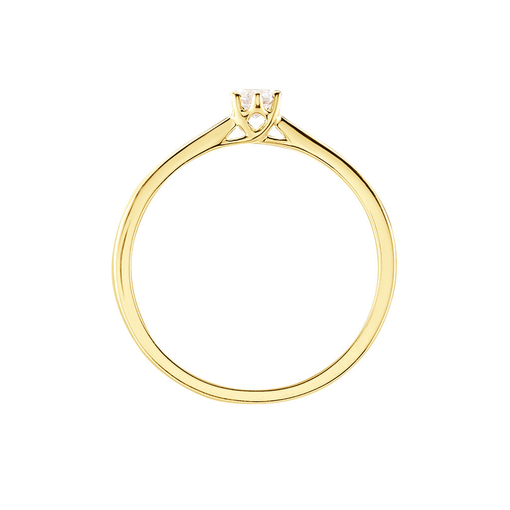 Bague Solitaire Athena Or Jaune Diamant - Bagues solitaires Femme | Histoire d’Or