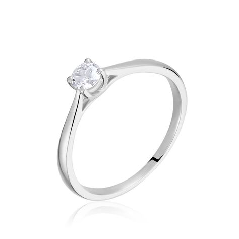 Bague Solitaire Or Blanc Aphrodite Diamant - Bagues solitaires Femme | Histoire d’Or