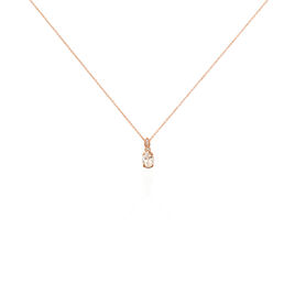 Collier Antonia Or Rose Morganite Et Oxyde De Zirconium - Colliers Femme | Histoire d’Or