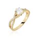 Bague Solitaire Plaqué Or Jaune Arienne Oxydes De Zirconium - Bagues solitaires Femme | Histoire d’Or