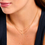 Collier Virguinia Argent Dor&eacute; A L'Or 750/1000 Oxyde De Zirconium - Colliers doubles et triples cha&icirc;nes Femme | Histoire d&rsquo;Or
