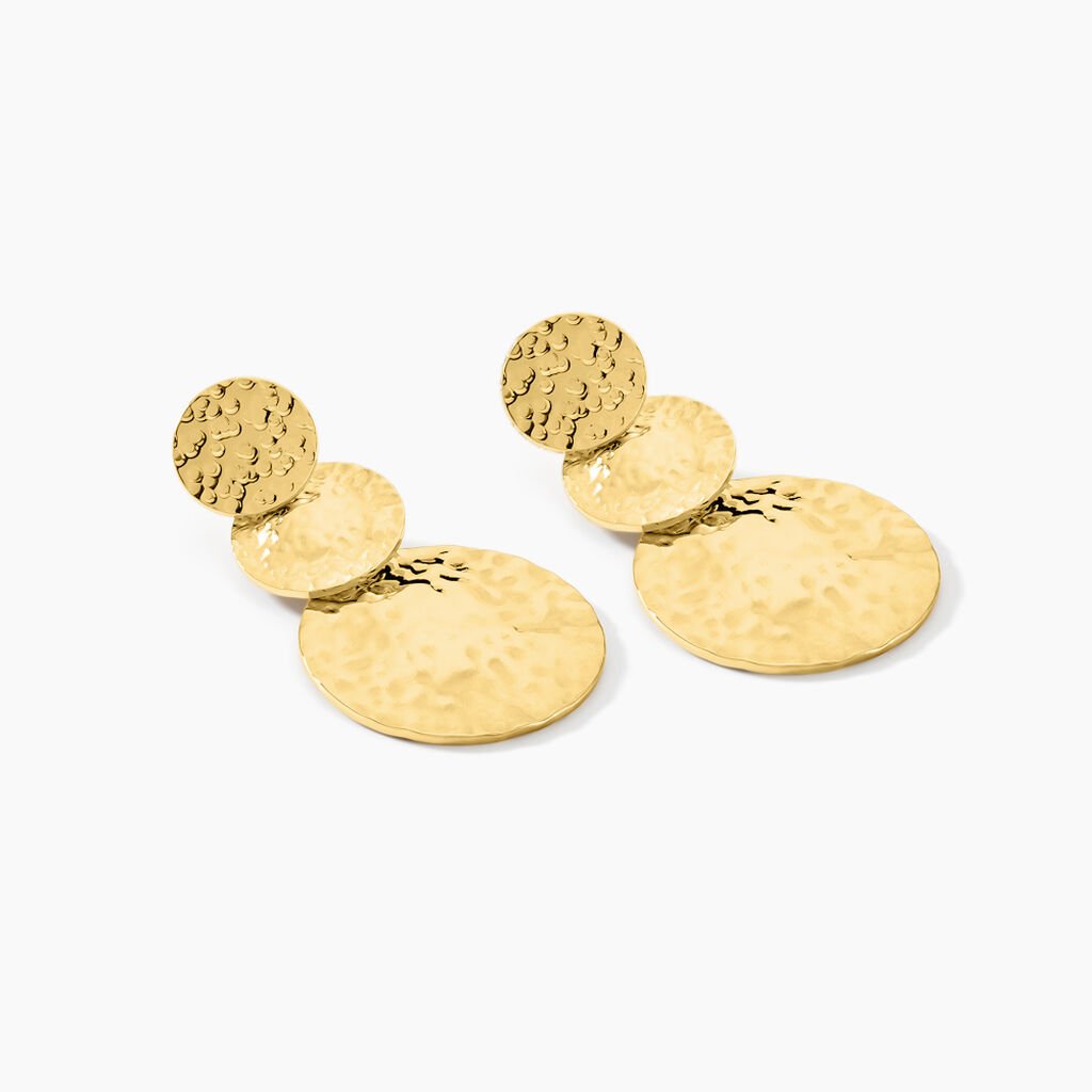 Boucles D'oreilles Pendantes Josephine Acier Doré - Boucles d'oreilles fantaisie Femme | Histoire d’Or
