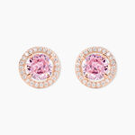 Boucles D'oreilles Puces Rio Argent Rose Oxyde - Boucles d'oreilles fantaisie Femme | Histoire d&rsquo;Or