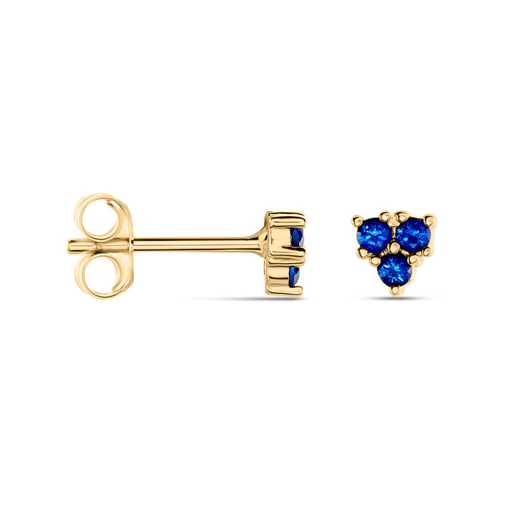 Boucles D'oreilles Puces Istoria Plaqué Or Jaune Spinelle - Boucles d'oreilles fantaisie Femme | Histoire d’Or