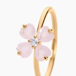 Bague Sendai Plaqu&eacute; Or Jaune Oxyde De Zirconium - Bagues solitaires Femme | Histoire d&rsquo;Or