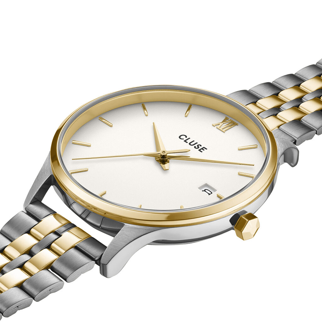 Montre Cluse Minuit Date Blanc - Montres Femme | Histoire d&rsquo;Or