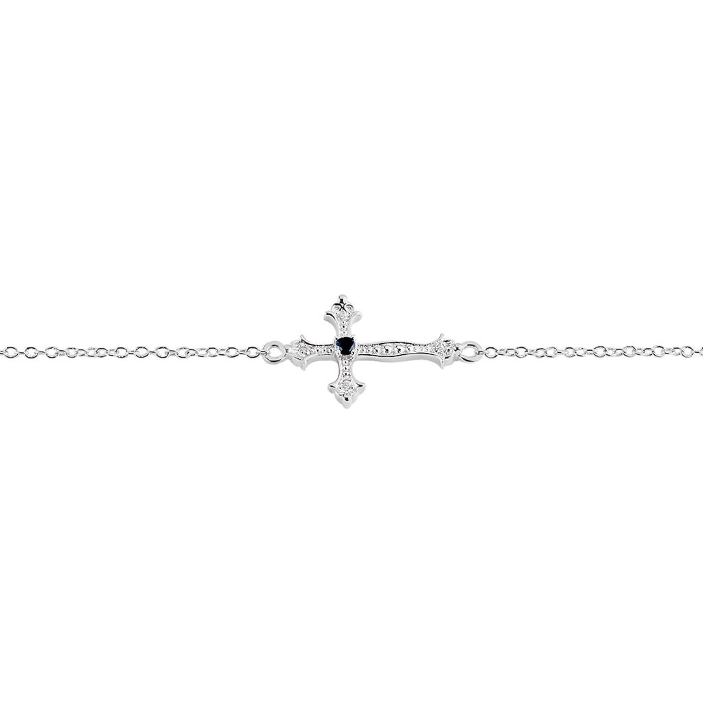 Bracelet Argent Florian Oxydes De Zirconium - Bracelets Croix Femme | Histoire d’Or