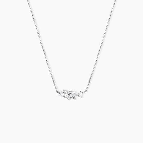 Collier Eclat d'Aurore Argent Blanc Oxyde De Zirconium - Colliers fantaisie Femme | Histoire d&rsquo;Or