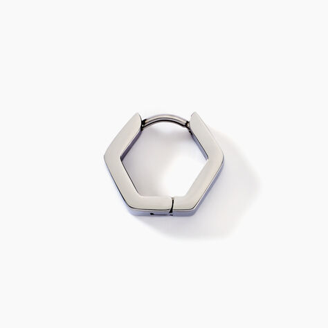 Créole Unitaire Albany Acier Blanc - Boucles d'oreilles créoles Homme | Histoire d’Or