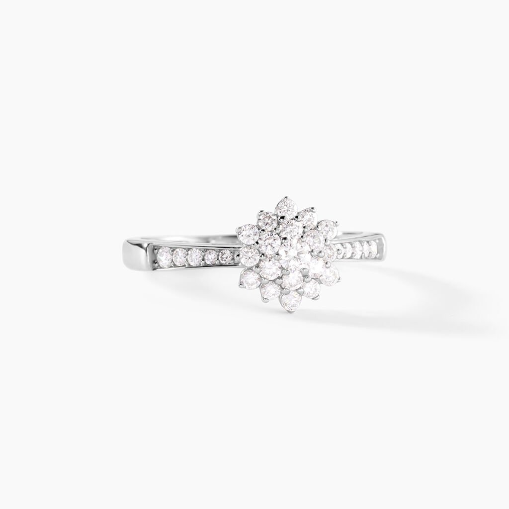 Bague Chouchou Platine Blanc Diamant - Bagues solitaires Femme | Histoire d’Or