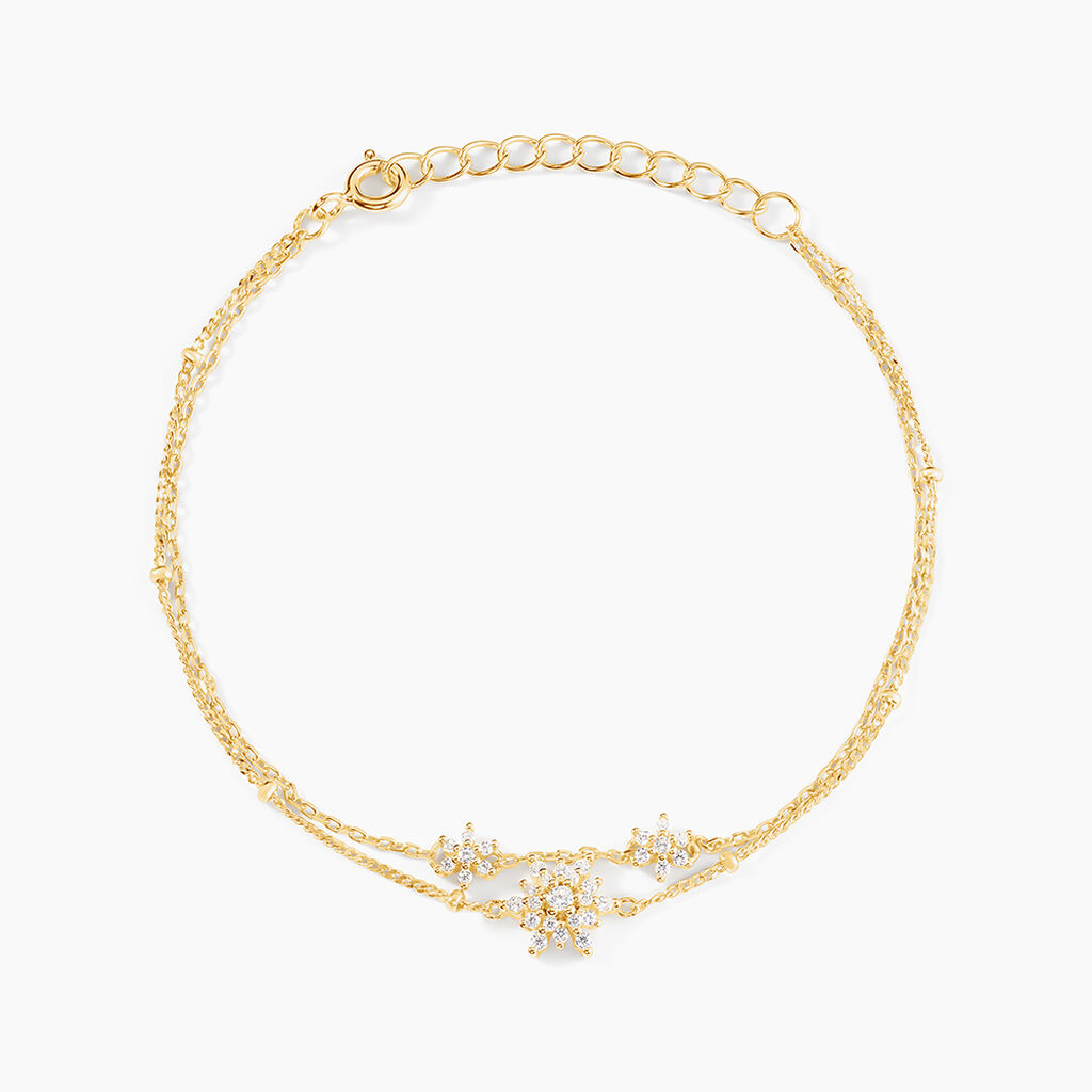 Bracelet Leila Argent Jaune Oxyde De Zirconium - Bracelets Femme | Histoire d&rsquo;Or