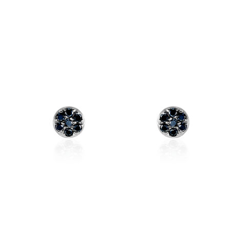 Boucles D'oreilles Puces Teani Or Blanc Diamant - Clous d'oreilles Femme | Histoire d’Or