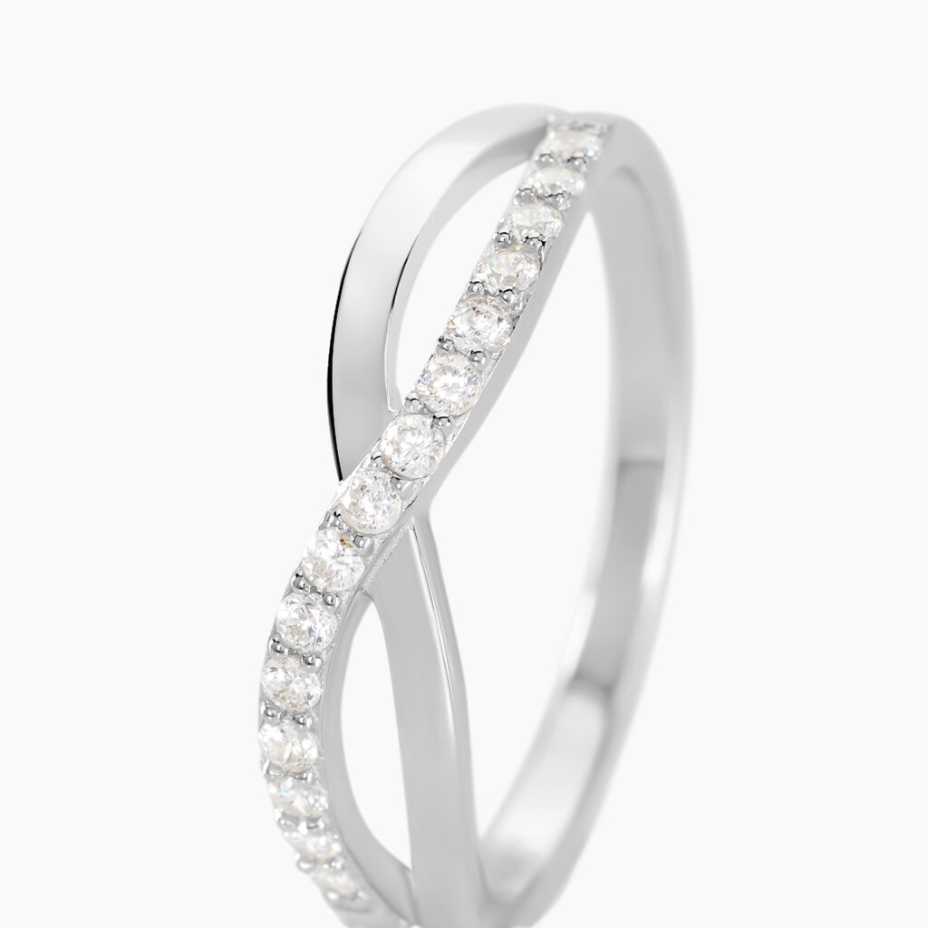 Bague Kassandre Argent Blanc Oxyde De Zirconium - Bagues avec pierre Femme | Histoire d’Or