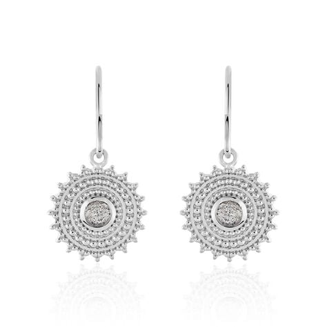 Boucles D'oreilles Pendantes Nyoko Argent Blanc Labradorite - Boucles d'oreilles fantaisie Femme | Histoire d’Or