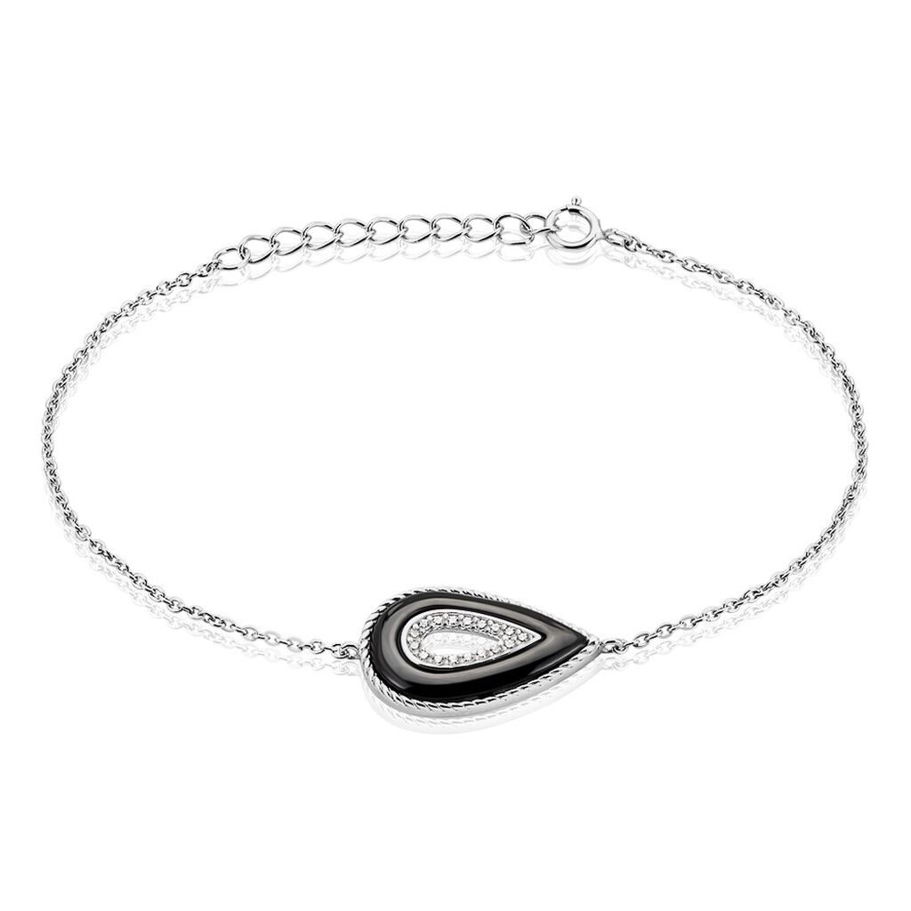 Bracelet Boyce Argent Blanc Céramique Oxyde De Zirconium