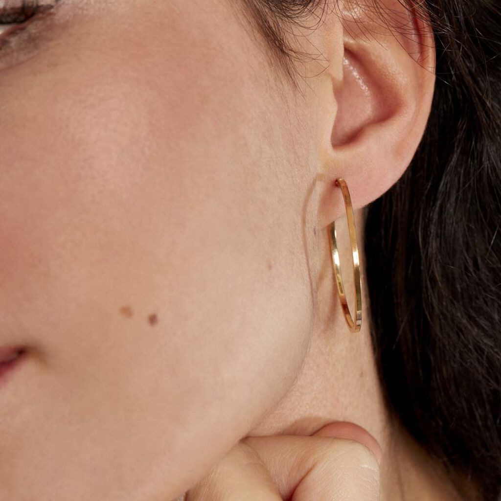 Créoles Thyrza Or Jaune - Boucles d'oreilles créoles Femme | Histoire d’Or