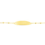 Bracelet Identit&eacute; Evelina Maille Boule Or Jaune - Bracelets Communion Enfant | Histoire d&rsquo;Or