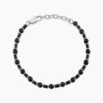 Bracelet Silas Acier Noir Pierre De Lave - Bracelets Homme | Histoire d&rsquo;Or