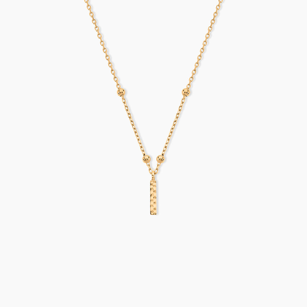 Collier Plaqu&eacute; Or Jaune Lettra - Bijoux sans pierre Femme | Histoire d&rsquo;Or