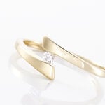 Bague Solitaire Vinca Or Jaune Diamant - Bagues solitaires Femme | Histoire d&rsquo;Or