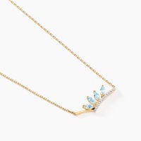 Collier Tiara Or Jaune Topaze Oxyde De Zirconium