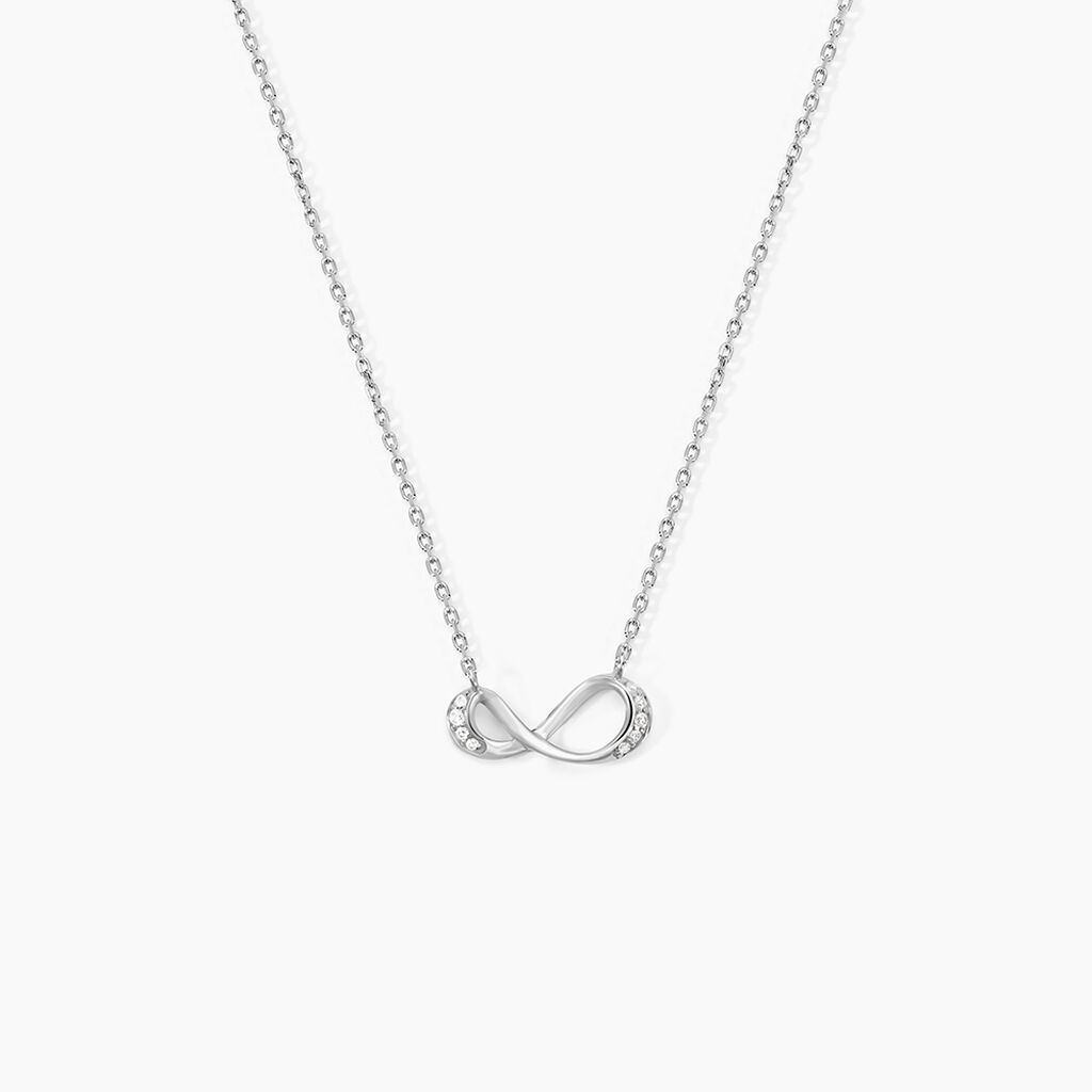 Collier Eryka Argent Blanc Oxyde De Zirconium - Colliers fantaisie Femme | Histoire d&rsquo;Or