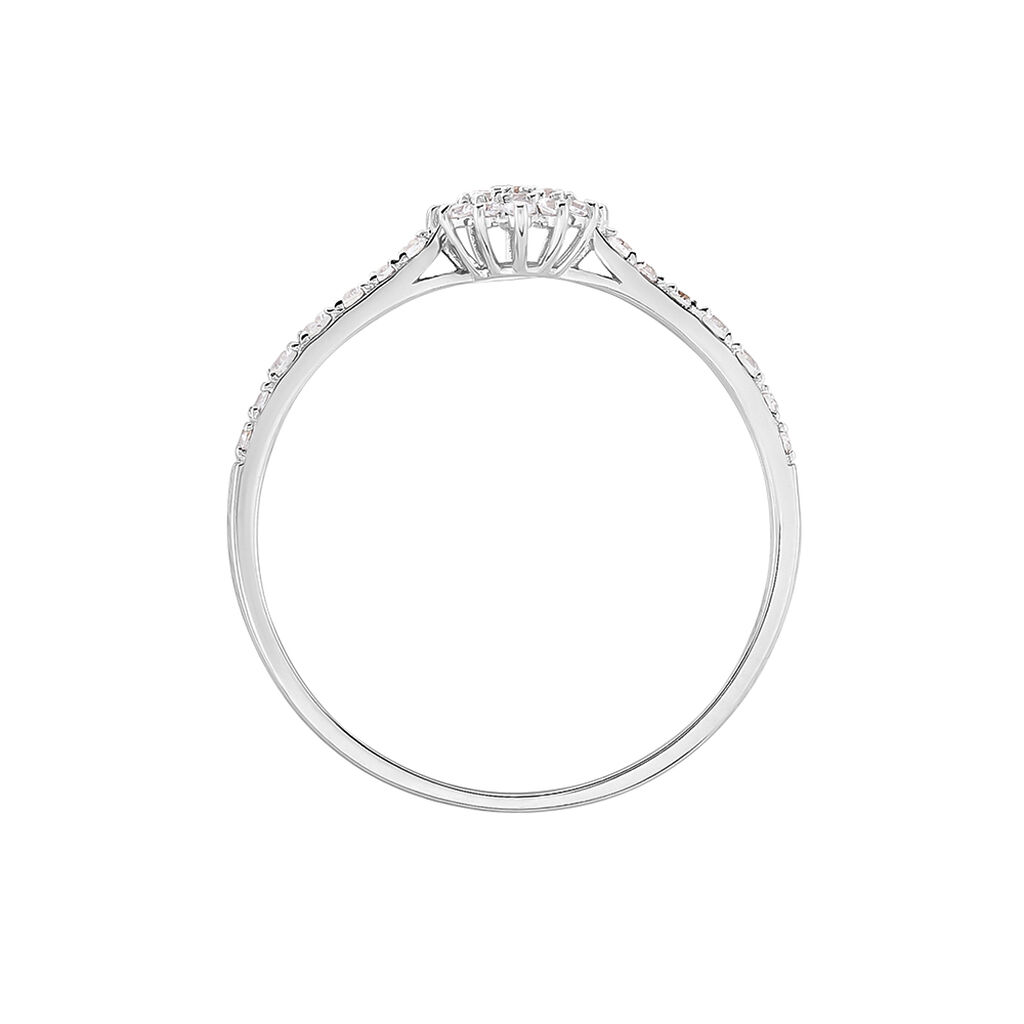Bague Shin Or Blanc Oxyde De Zirconium - Bagues avec pierre Femme | Histoire d’Or