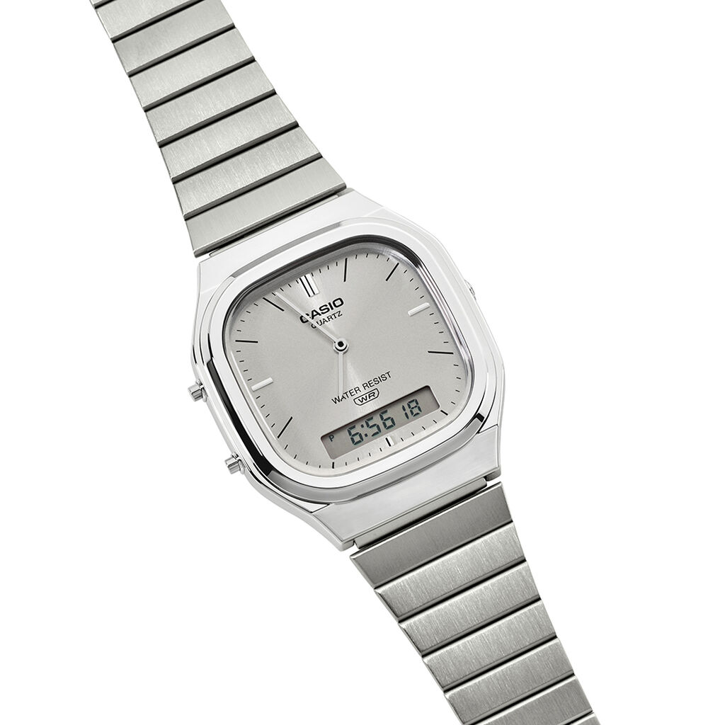 Montre Casio Collection Aq240 Argent&eacute; - Id&eacute;es cadeaux Unisex | Histoire d&rsquo;Or