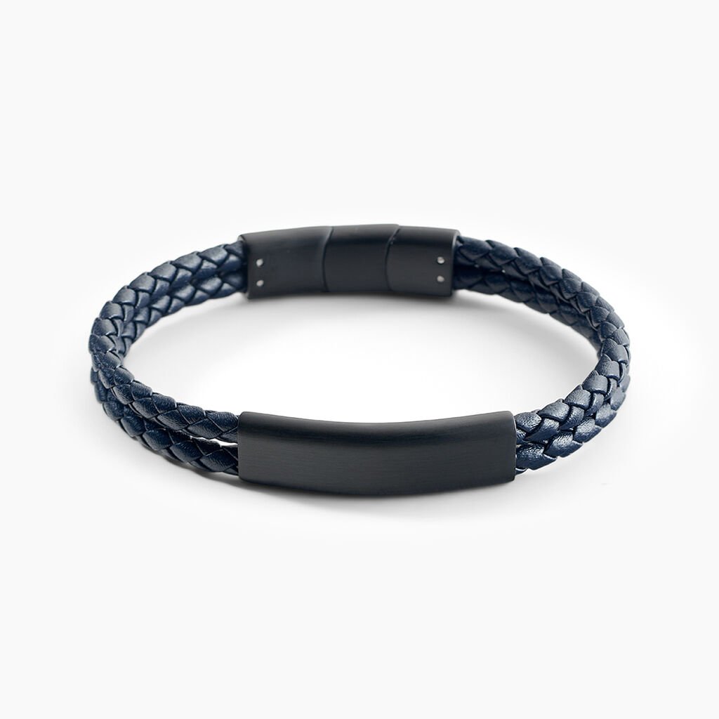Bracelet Jourdan Come Cuir Bleu - Bracelets Cuir Homme | Histoire d&rsquo;Or