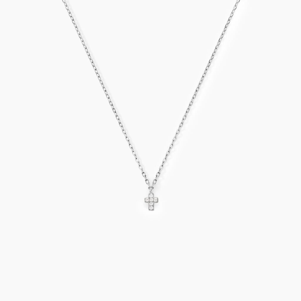 Collier Siem Argent Blanc Oxyde De Zirconium - Colliers fantaisie Femme | Histoire d’Or