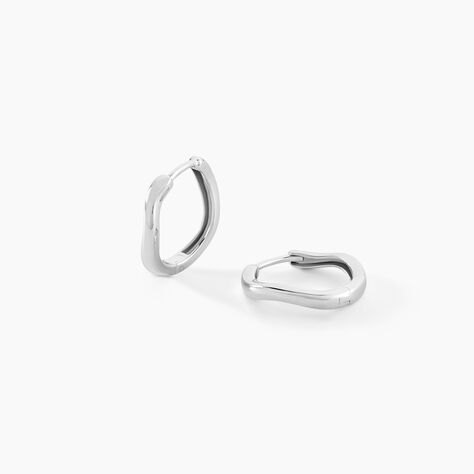 Cr&eacute;oles Mademoiselle Argent Blanc - Boucles d'oreilles cr&eacute;oles Femme | Histoire d&rsquo;Or