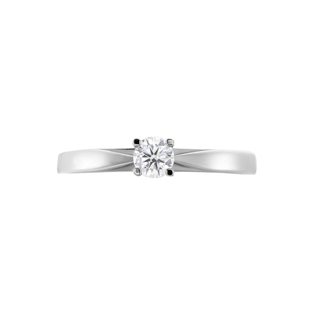 Bague Solitaire Celina Or Blanc Diamant - Bagues solitaires Femme | Histoire d’Or