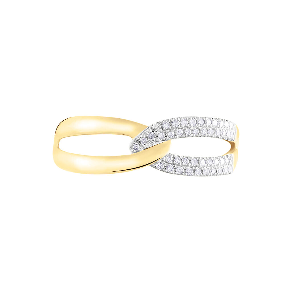 Bague Simouna Or Jaune Diamant - Bagues avec pierre Femme | Histoire d’Or
