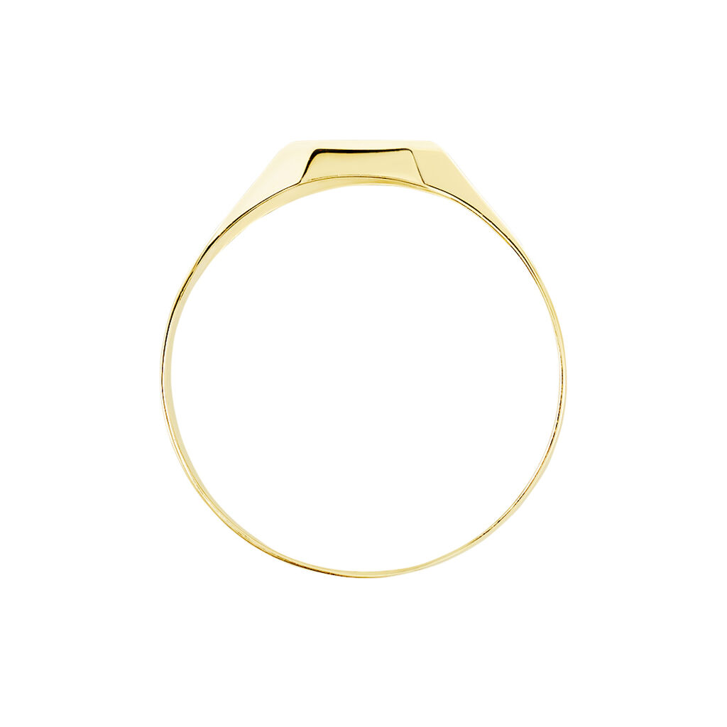 Chevali&egrave;re Malcolm Carree Or Jaune Oxyde De Zirconium - Bagues solitaires Homme | Histoire d&rsquo;Or