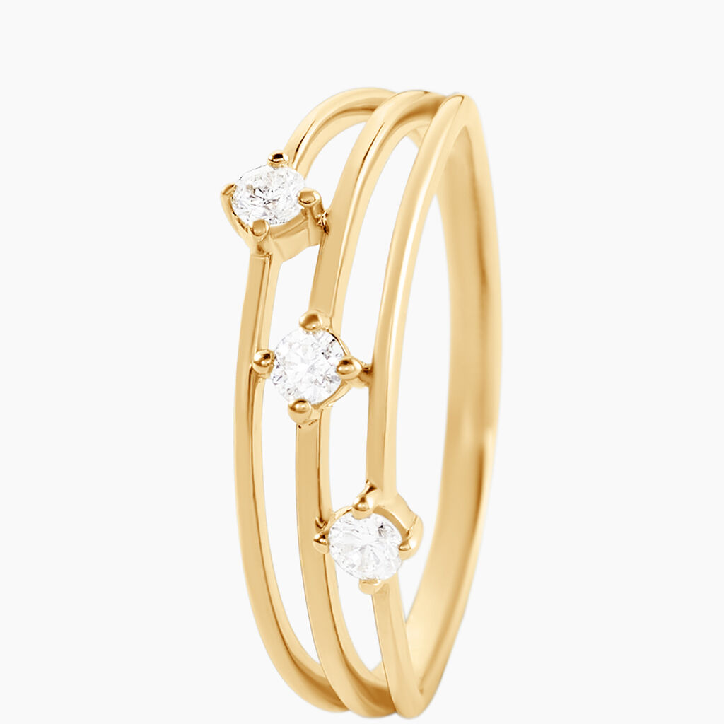 Bague Giordano Or Jaune Diamant Synthétique - Nouveautés Femme | Histoire d’Or