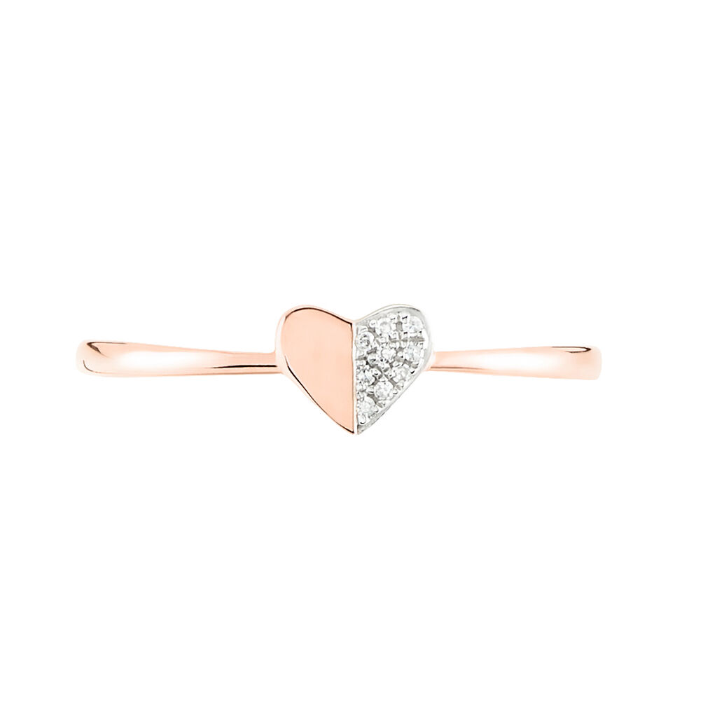 Bague Emilia Or Rose Diamant - Bagues avec pierre Femme | Histoire d’Or