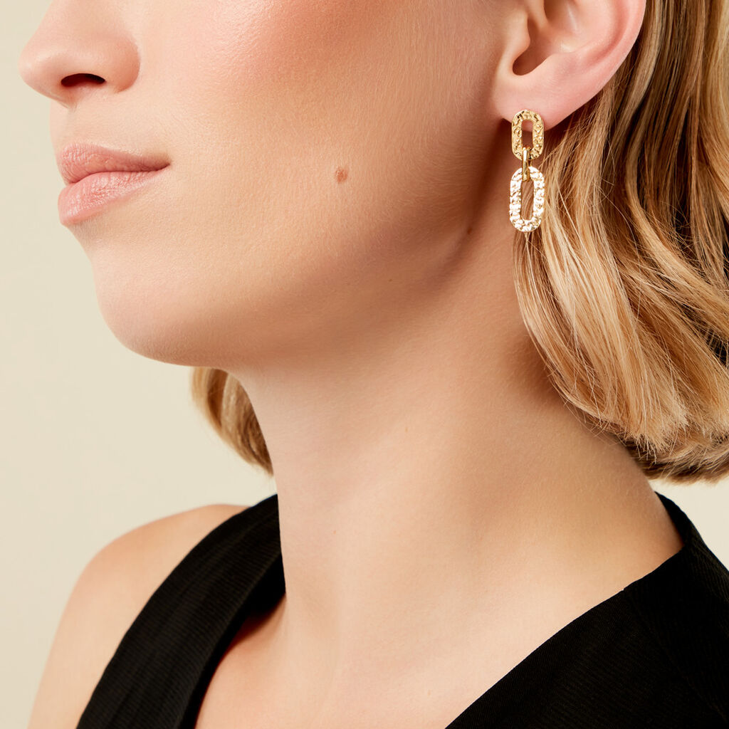 Boucles D'Oreilles Pendantes Cesaria Or Jaune - Boucles d'oreilles pendantes Femme | Histoire d&rsquo;Or