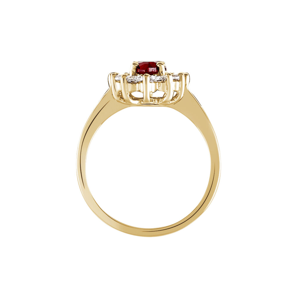 Bague Lisea Plaqué Or Jaune Verre Et Oxyde De Zirconium - Bagues solitaires Femme | Histoire d’Or