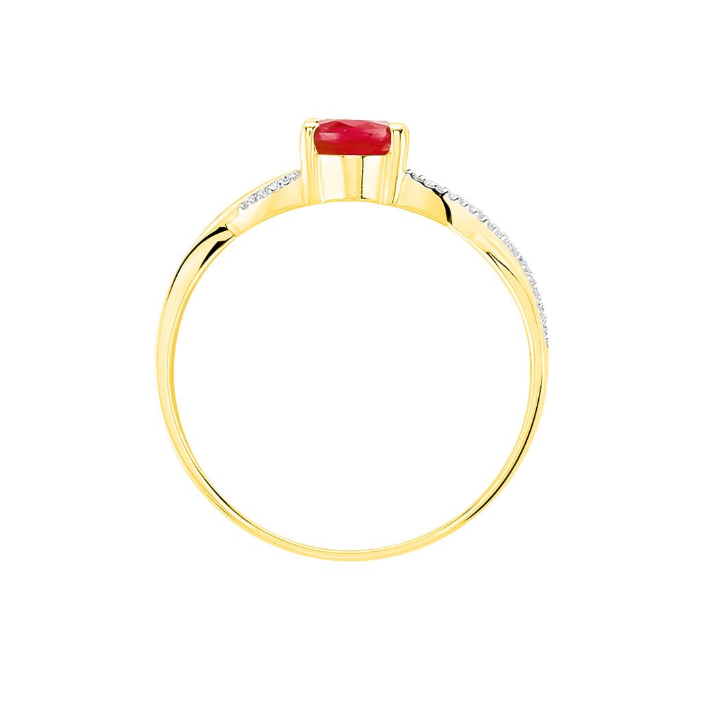 Bague Candice Or Jaune Rubis - Bagues solitaires Femme | Histoire d&rsquo;Or