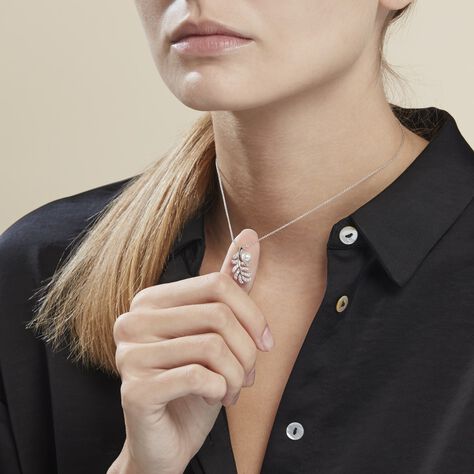 Collier Argent Blanc Edytha Perle De Culture Oxydes De Zirconium - Colliers fantaisie Femme | Histoire d’Or