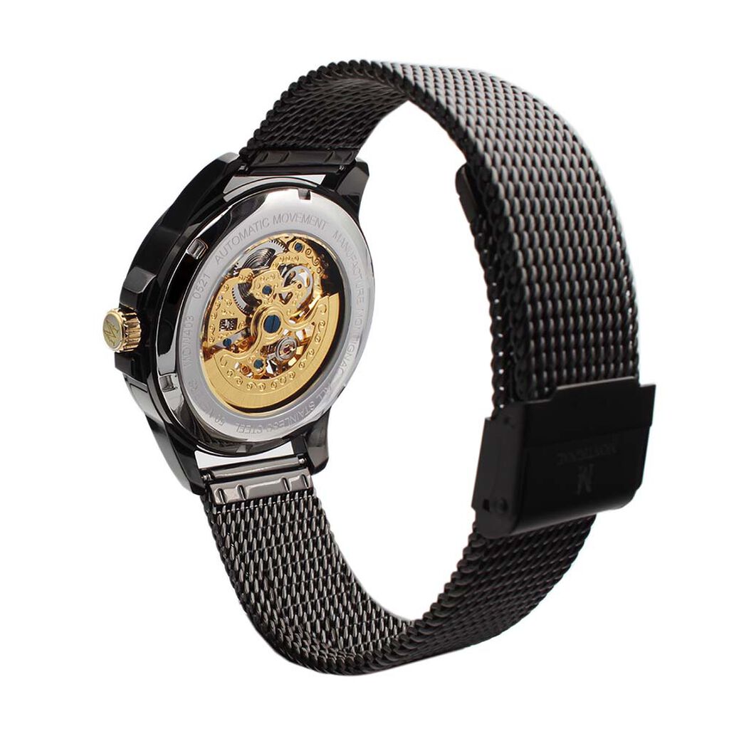 Montre Montignac Round Automatique Noir - Montres Homme | Histoire d’Or