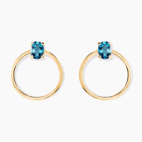 Cr&eacute;oles Kip Or Jaune Topaze - Boucles d'oreilles cr&eacute;oles Femme | Histoire d&rsquo;Or