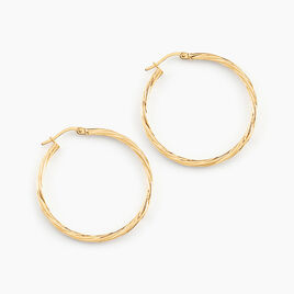 Créoles Youri Or Jaune - Boucles d'oreilles créoles Femme | Histoire d’Or